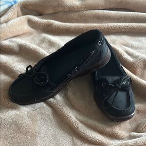 Sperry Black Leather Loafers